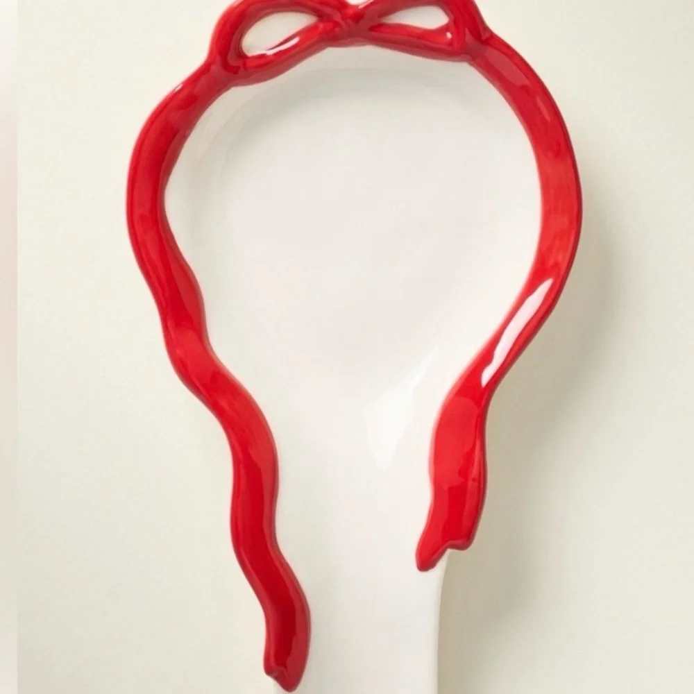 Anthropologie NWT Benedita Bow Stoneware Spoon Rest